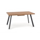 Стол обеденный HALMAR BERLIN орех/черный 160-220/85